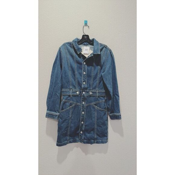 MOTHER Batwingtab Cinch Waist Dress Beer Me M - Picture 6 of 8